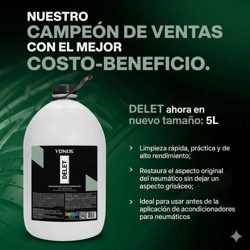 Delet, Limpiador De Neumáticos, Tapetes Y Gomas, 5 Lts