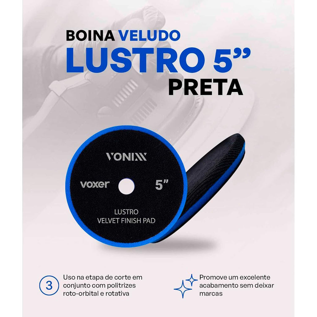 Pad para Pulir Vidrios Terciopelo 5 Pulgadas, Boina VOXER