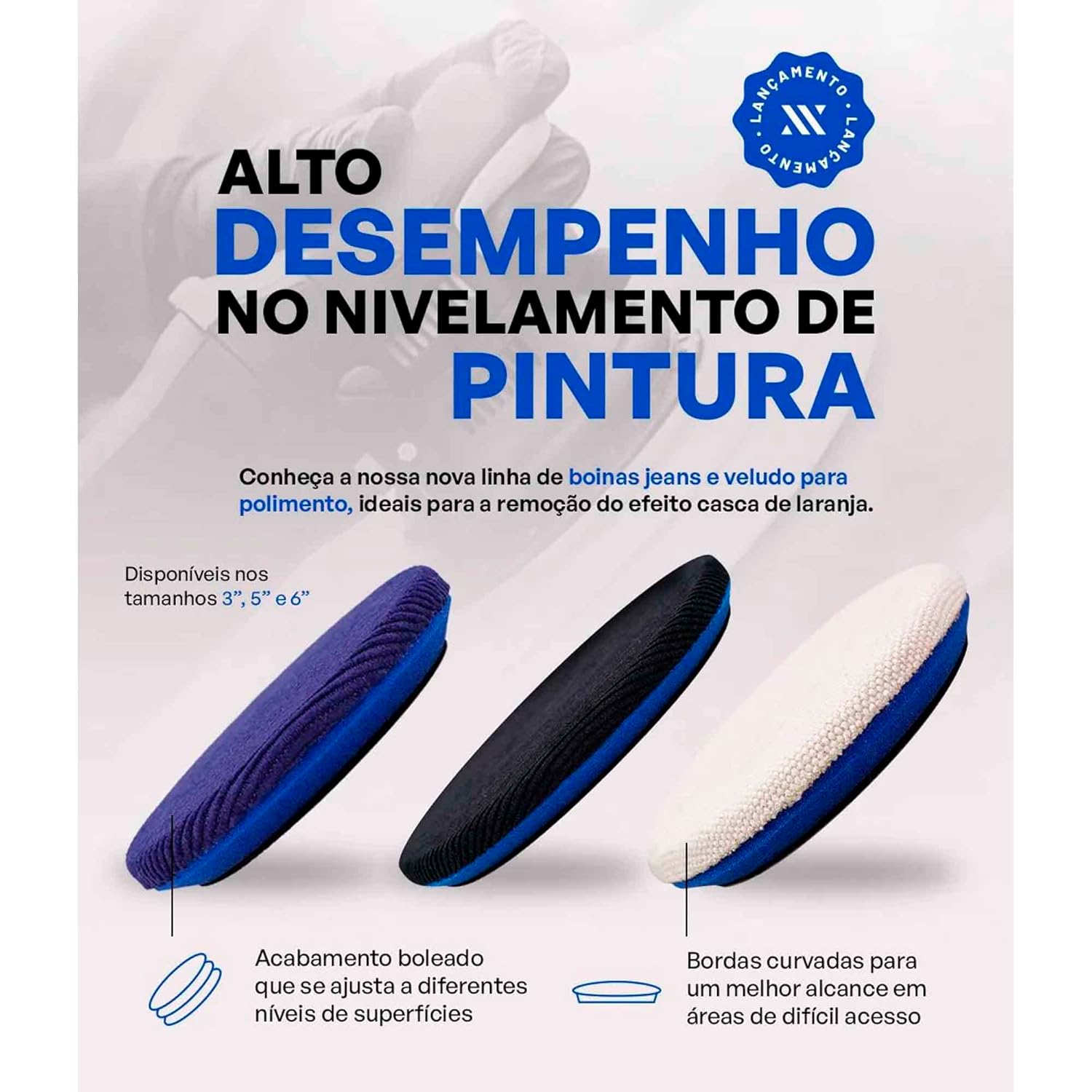 Pad para Pulir Vidrios Terciopelo 5 Pulgadas, Boina VOXER