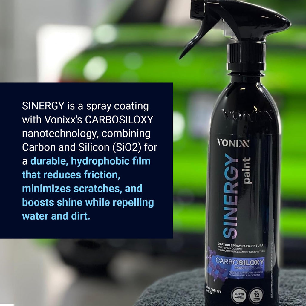 Sinergy Paint - Revestimiento para pintura | Nanotecnología CARBOSILOXY | Protección de 12 meses | Revolucionario revestimiento para detallado de automóviles