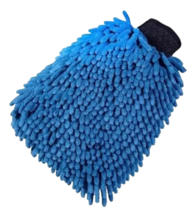 Guante De Lavado De Microfibra Azul Doble Acción Elimina Insectos